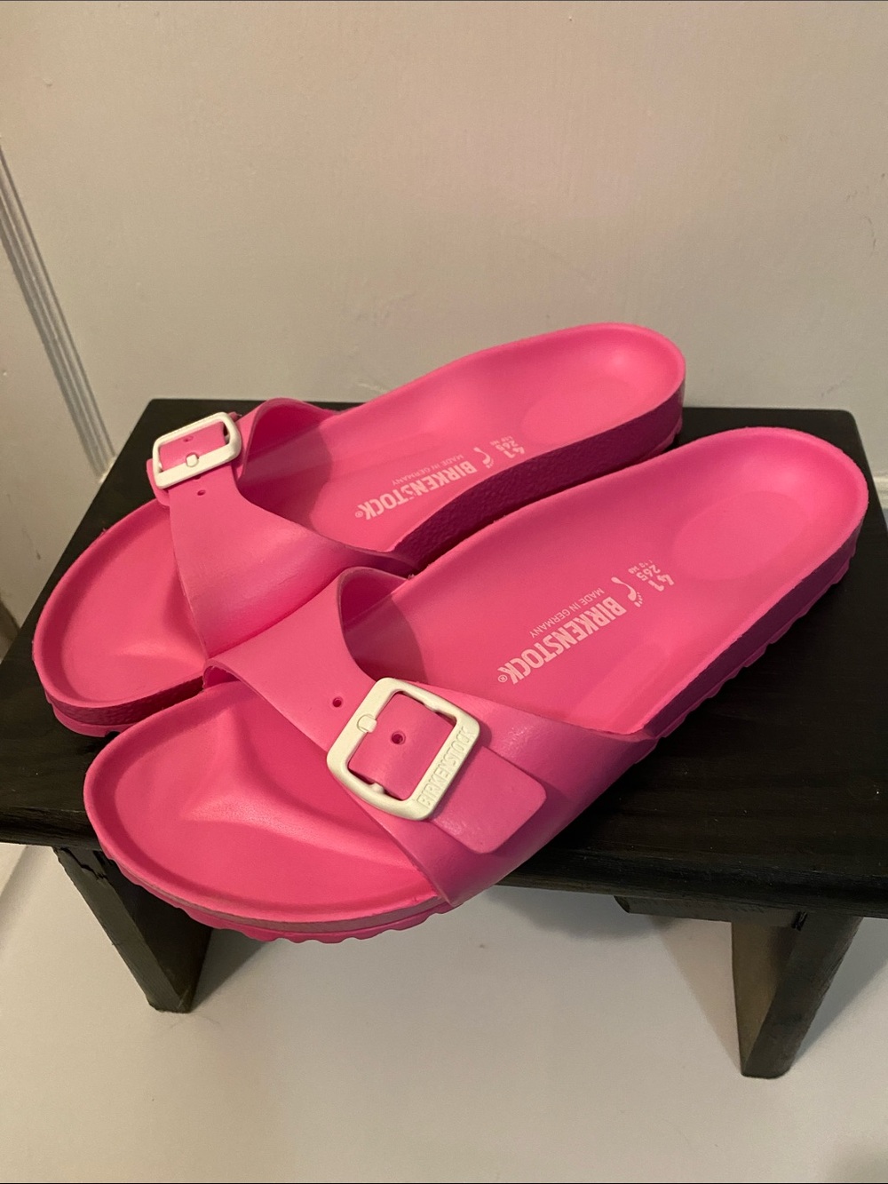 Birkenstock Madrid Pink EVA Slide Sandals Women’s 10 - Picture 1 of 5